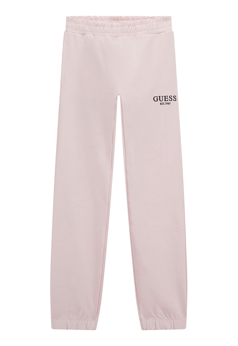 GUESS - Pantaloni de trening cu logo brodat