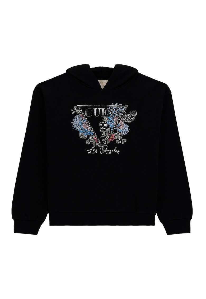 Hanorac cu broderie - Negru