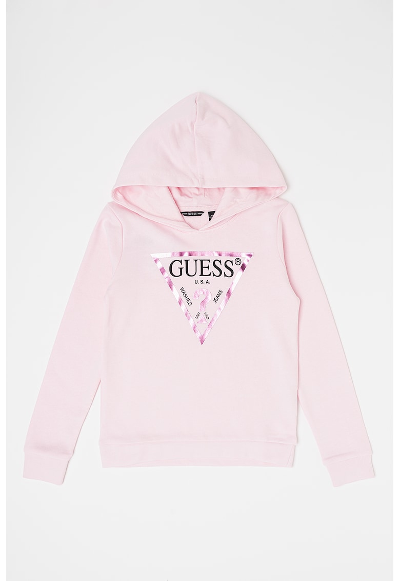 GUESS - Hanorac de bumbac cu imprimeu logo