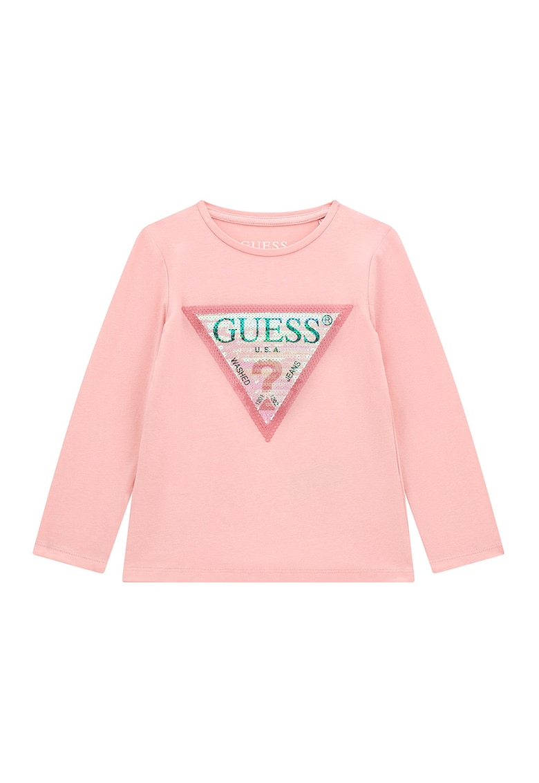Bluza de bumbac cu aplicatii de paiete