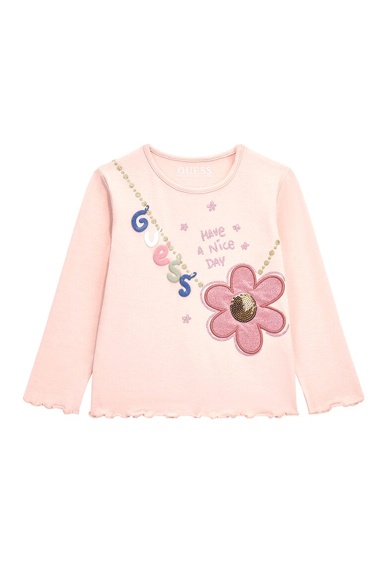 Bluza din amestec de bumbac cu model logo