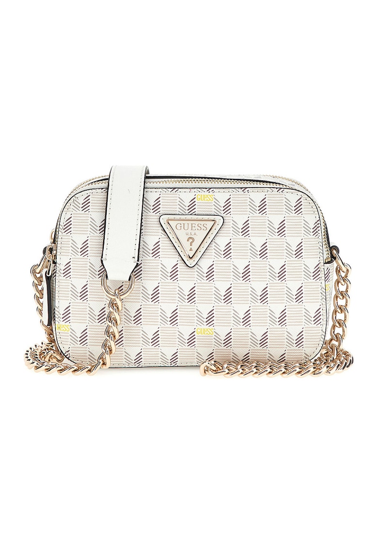 Geanta crossbody cu model Vikky II - Alb/Maro taupe