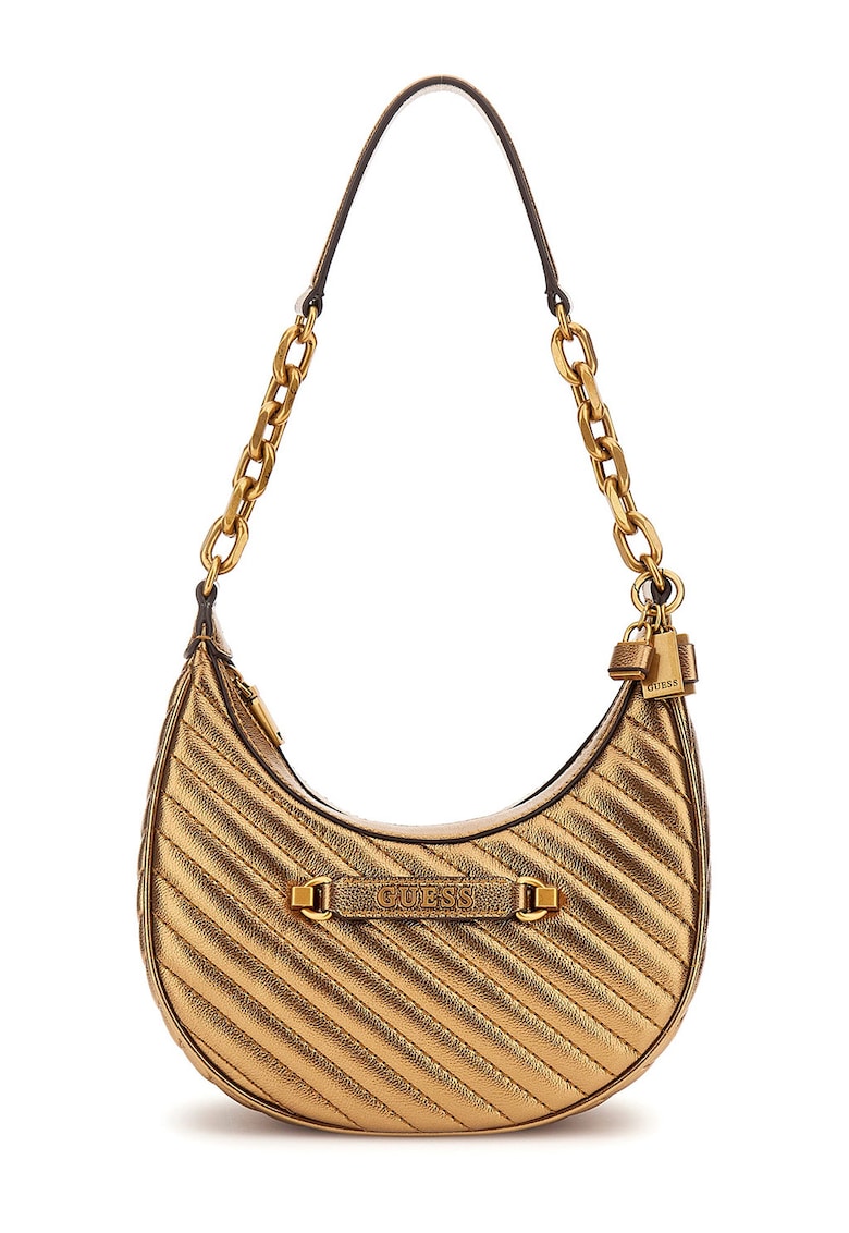 Geanta hobo de piele ecologica cu aspect metalizat Sela