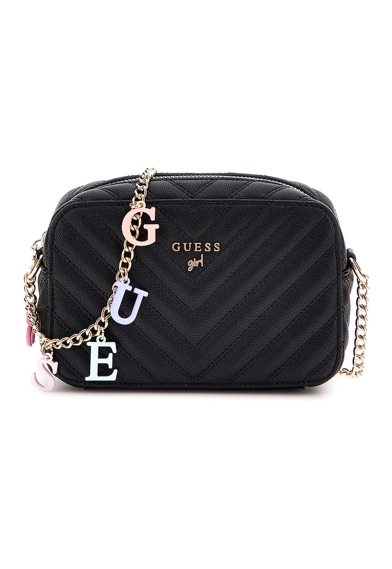 Geanta crossbody cu aplicatie logo