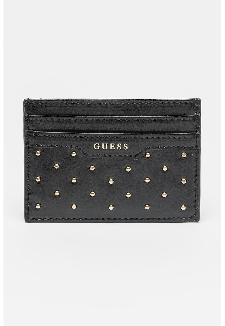 Portcart de piele cu tinte si logo