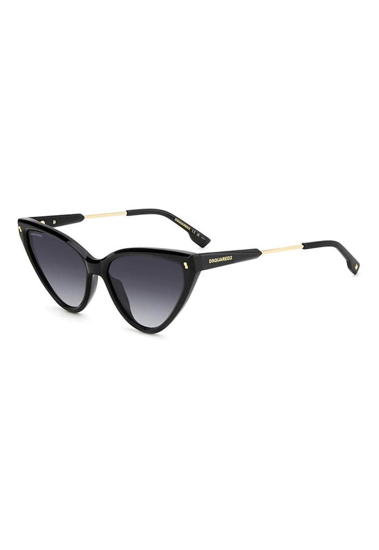 Ochelari de soare dama  d2-0134s - acetat - negru - 58x17x140