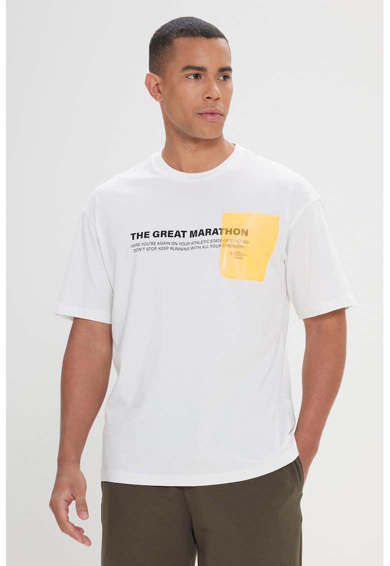 Tricou lejer din bumbac cu imprimeu