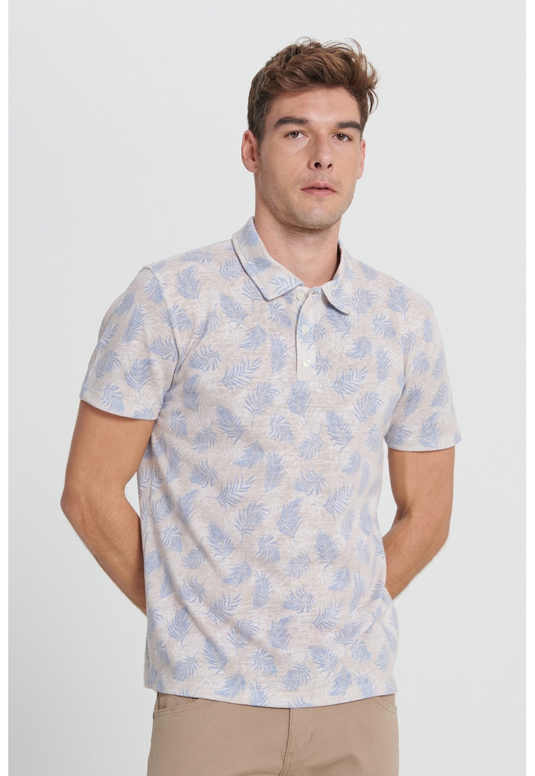 Tricou polo cu model tropical