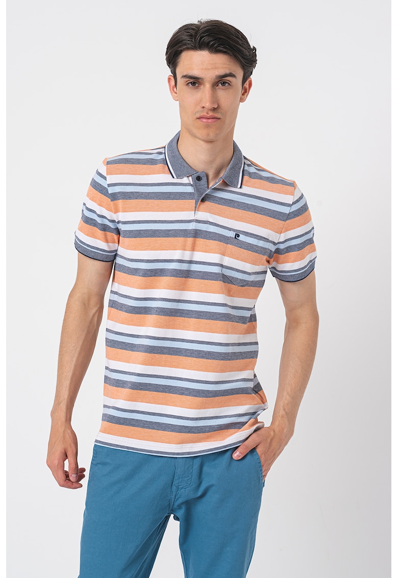 Tricou polo cu model in dungi