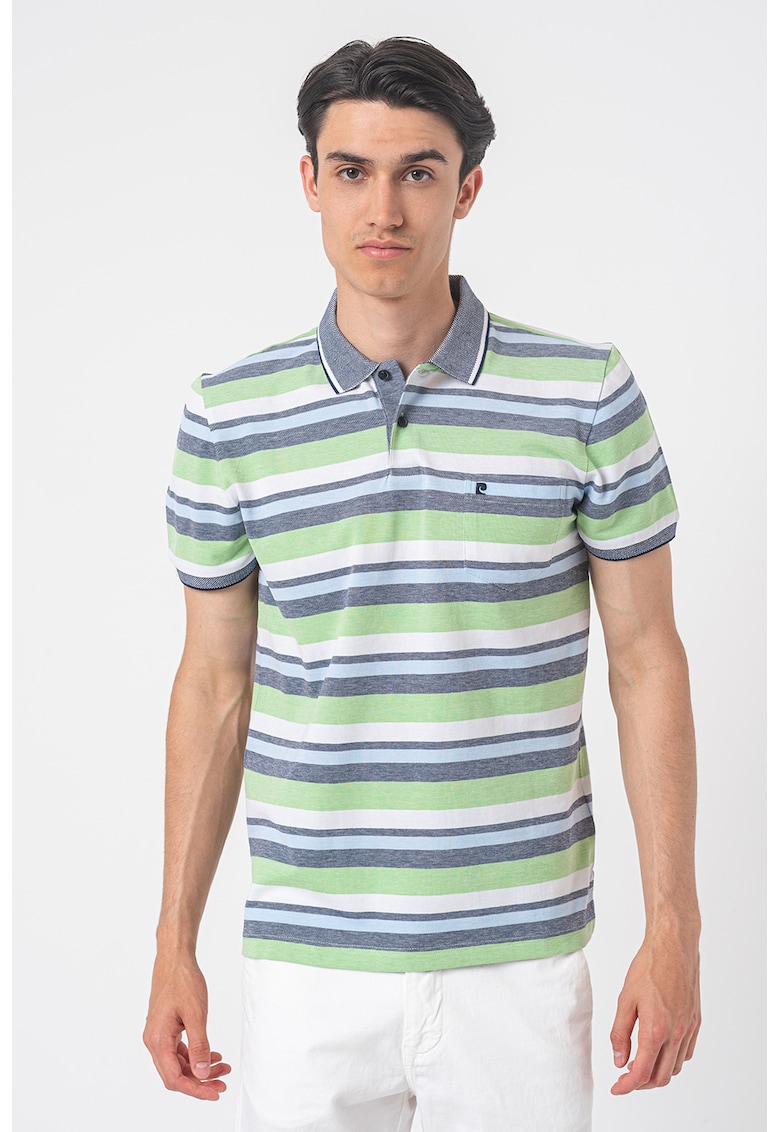 Tricou polo cu model in dungi