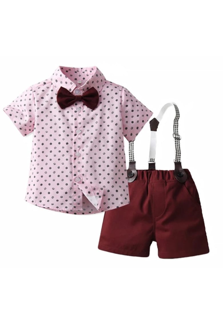 Compleu Model Pink - Cu Buline - Elegant - Baieti - Maneca scurta - Multicolor