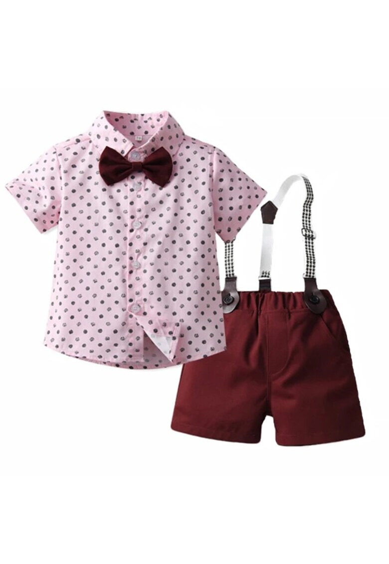 Compleu Model Pink - Cu Buline - Elegant - Baieti - Maneca scurta - Multicolor