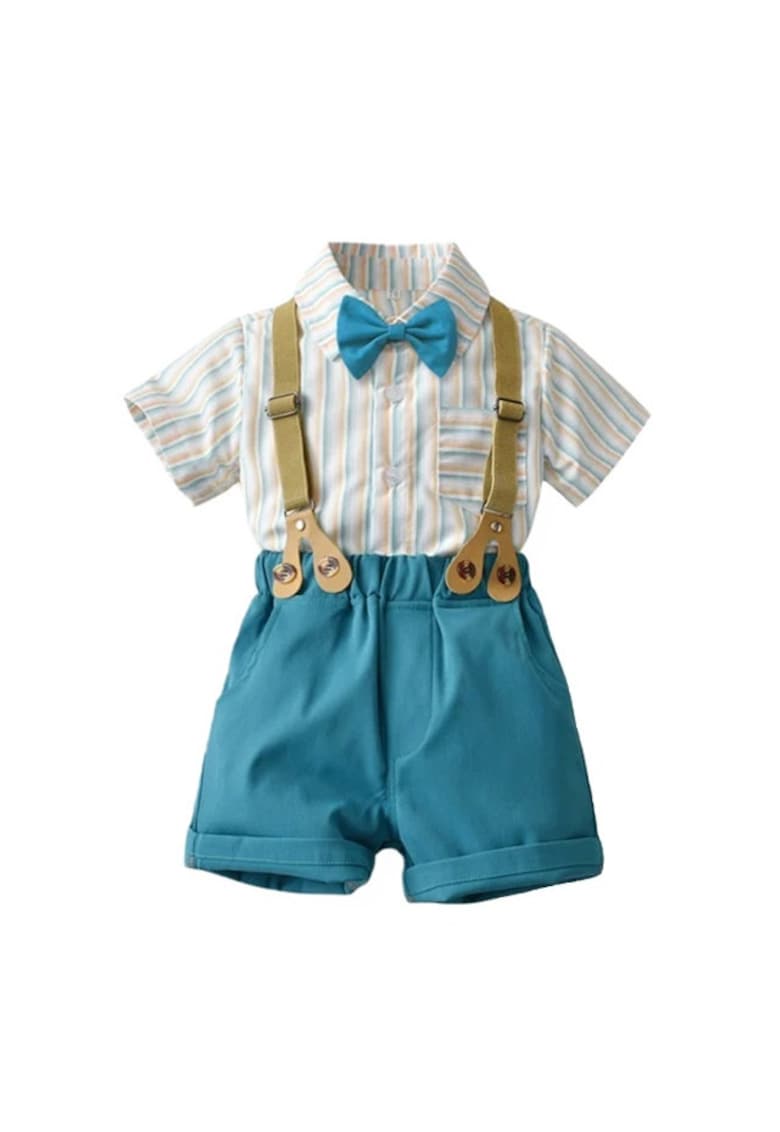 Compleu Model Fashion - Cu Dungi - Elegant - Baieti - Maneca scurta - Multicolor
