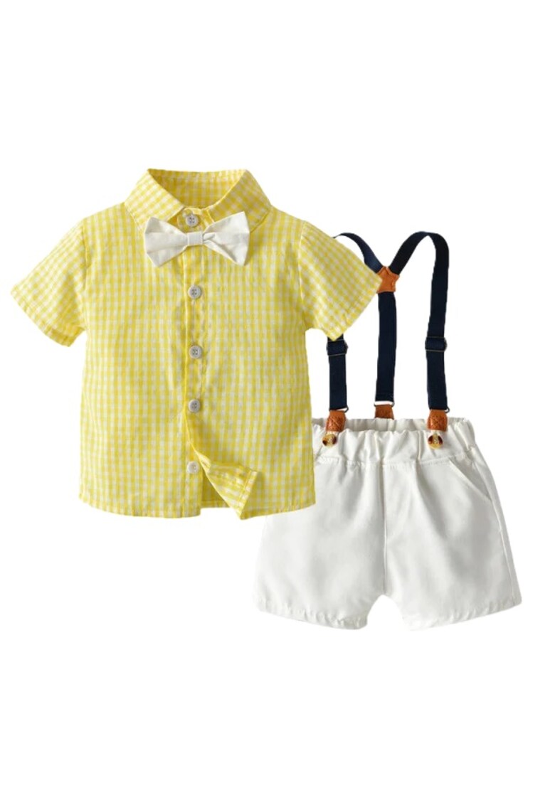 Compleu Model Yellow - Carouri - Elegant - Baieti - Maneca scurta - Multicolor