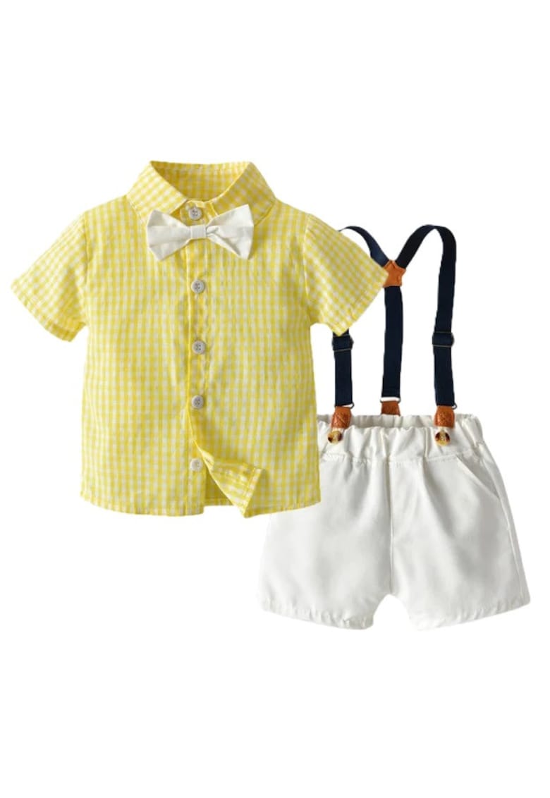 Compleu Model Yellow - Carouri - Elegant - Baieti - Maneca scurta - Multicolor