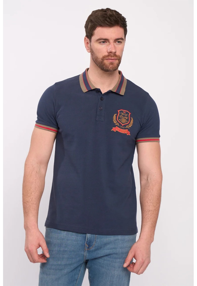 Tricou polo de bumbac cu logo brodat