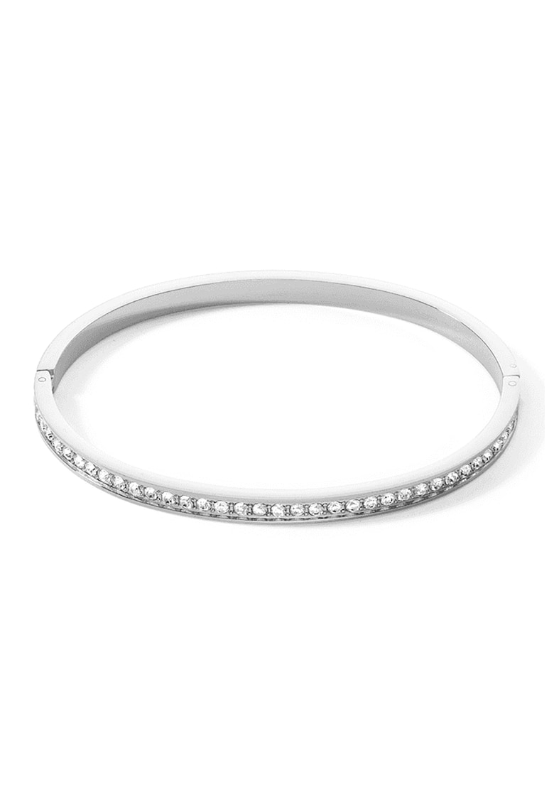 Bratara rigida cu zirconia Clasp - Argintiu