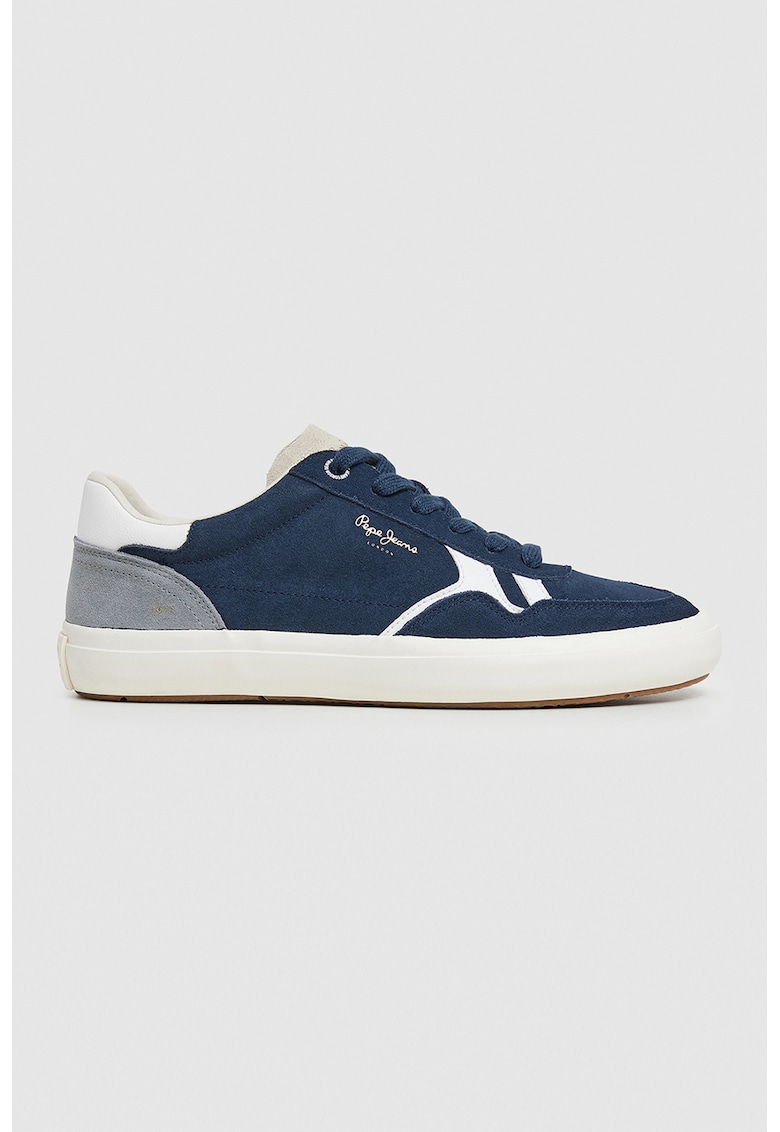 Pantofi sport low-cut de piele intoarsa si piele ecologica Pantofi sport low-cut de piele intoarsa si piele ecologica