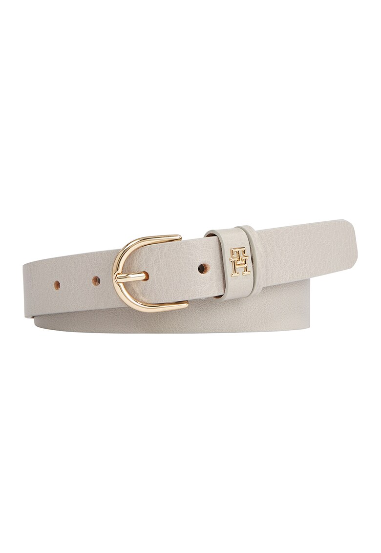 Tommy Hilfiger Широк кожен колан Essential Effortless с лого цвят на метала: златист