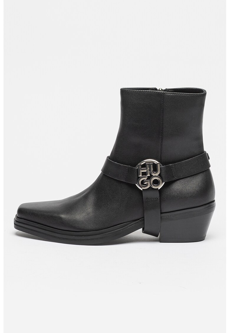 Ghete cowboy de piele Kody - Negru