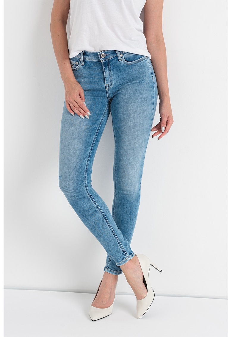 Blugi skinny cu talie medie Nora