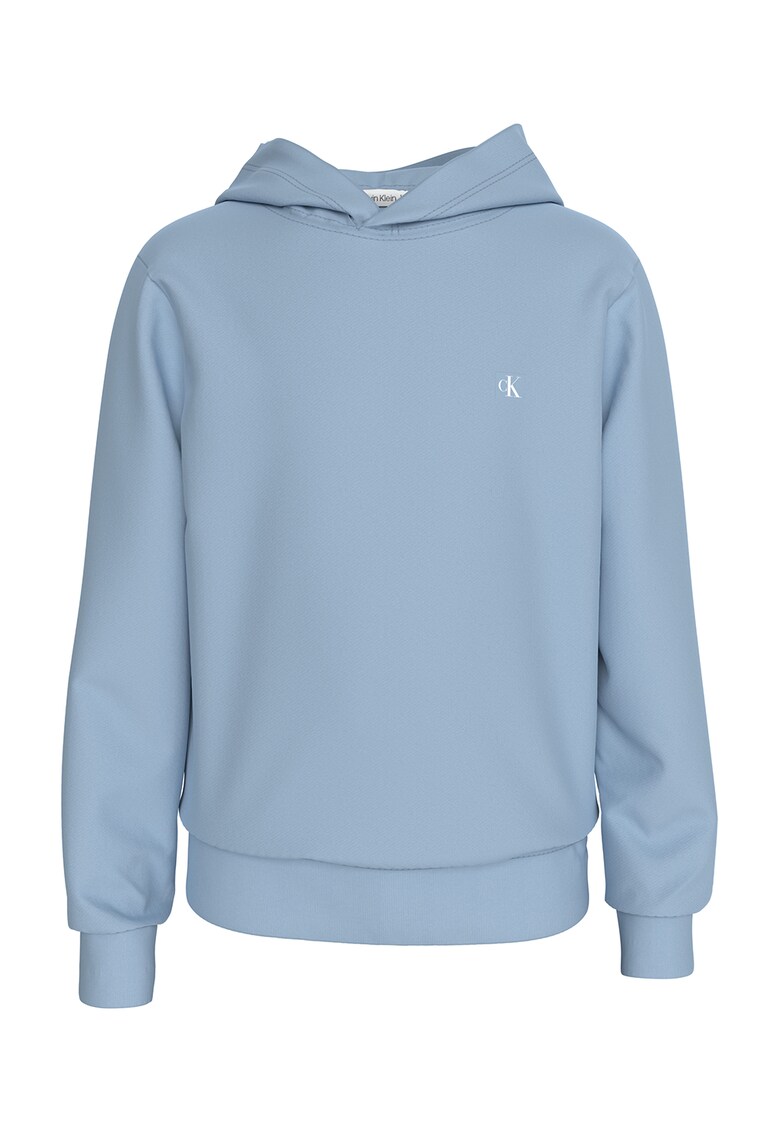 CALVIN KLEIN Худи с лого цвят: светлосин