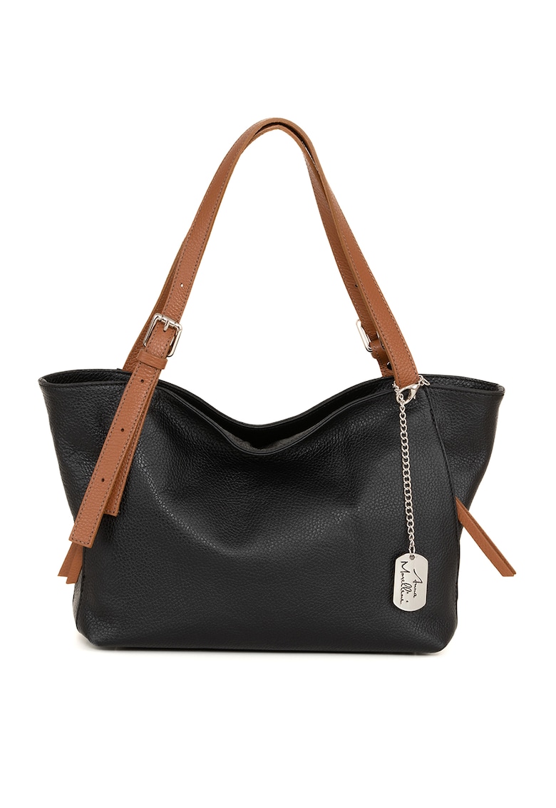 Geanta shopper din piele cu aspect granulat