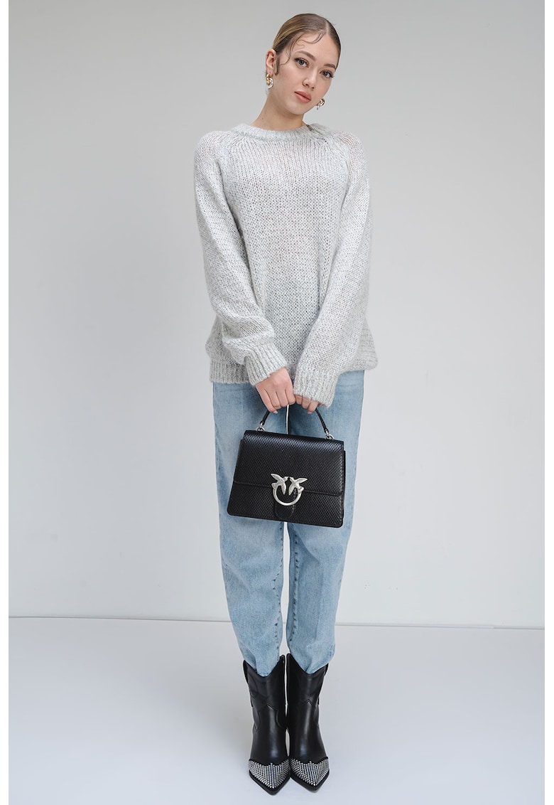 Pulover din amestec de mohair cu maneci raglan Paride