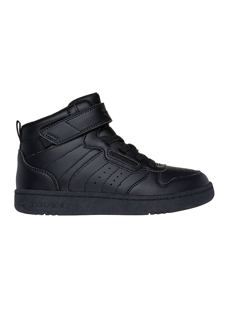 Pantofi sport mid-cut din piele ecologica cu inchidere velcro