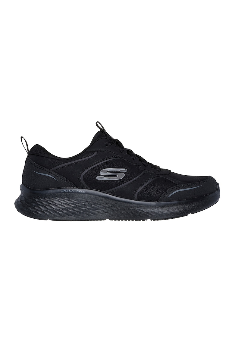 Pantofi sport uni de piele ecologica - Negru