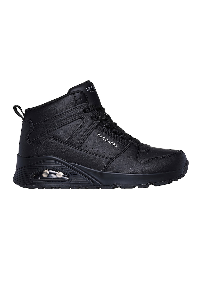Pantofi sport medii de piele ecologica Uno Regards - Negru