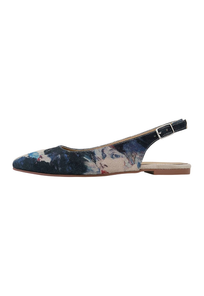 Balerini slingback din piele ecologica