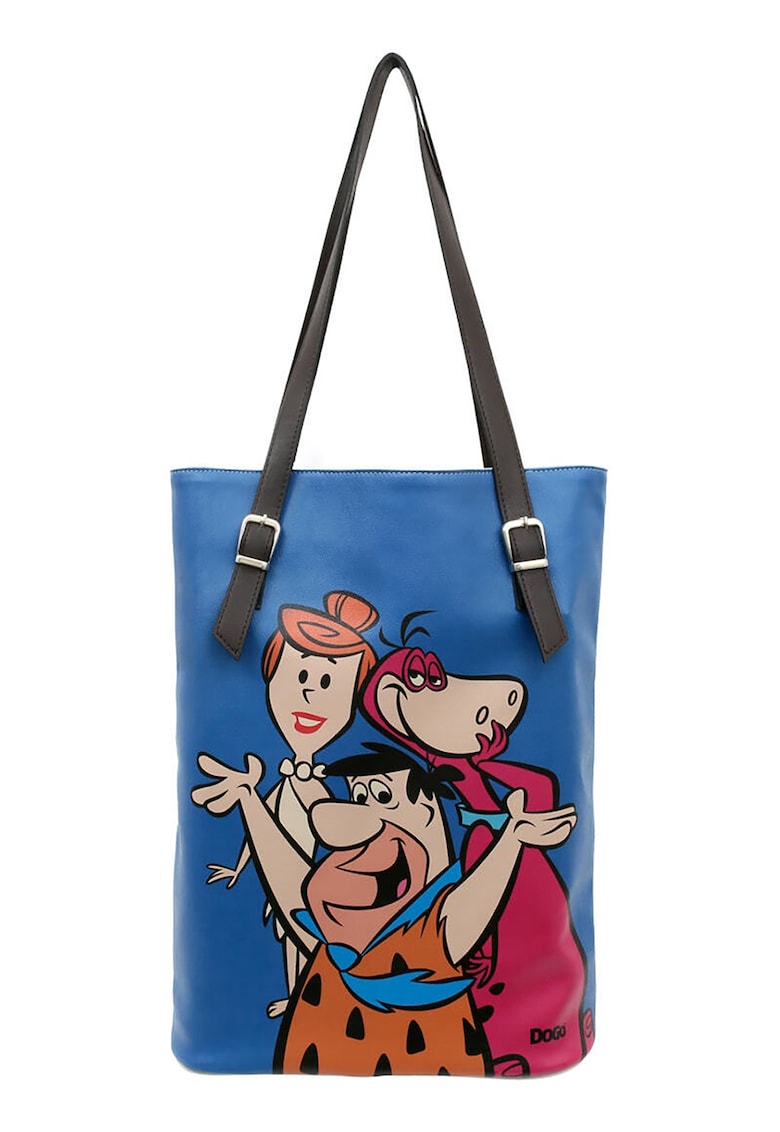 Geanta tote din piele ecologica cu imprimeu cu desene animate Family Rocks