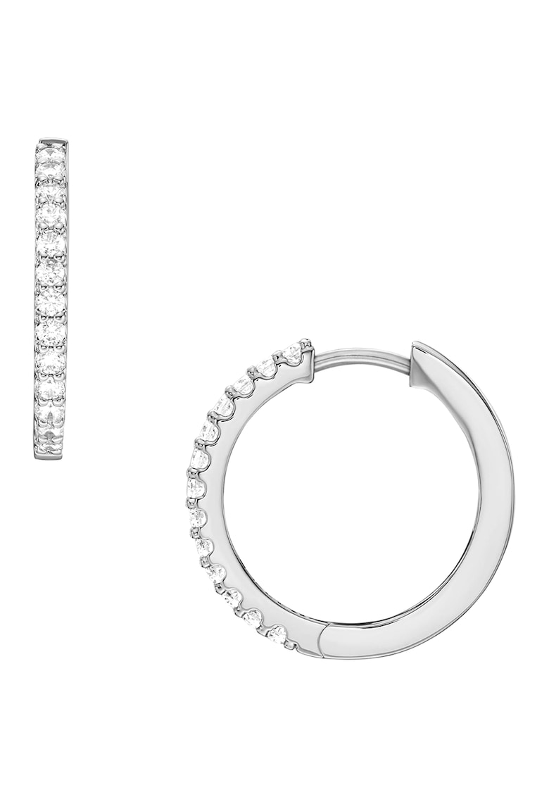 Cercei rotunzi cu zirconia