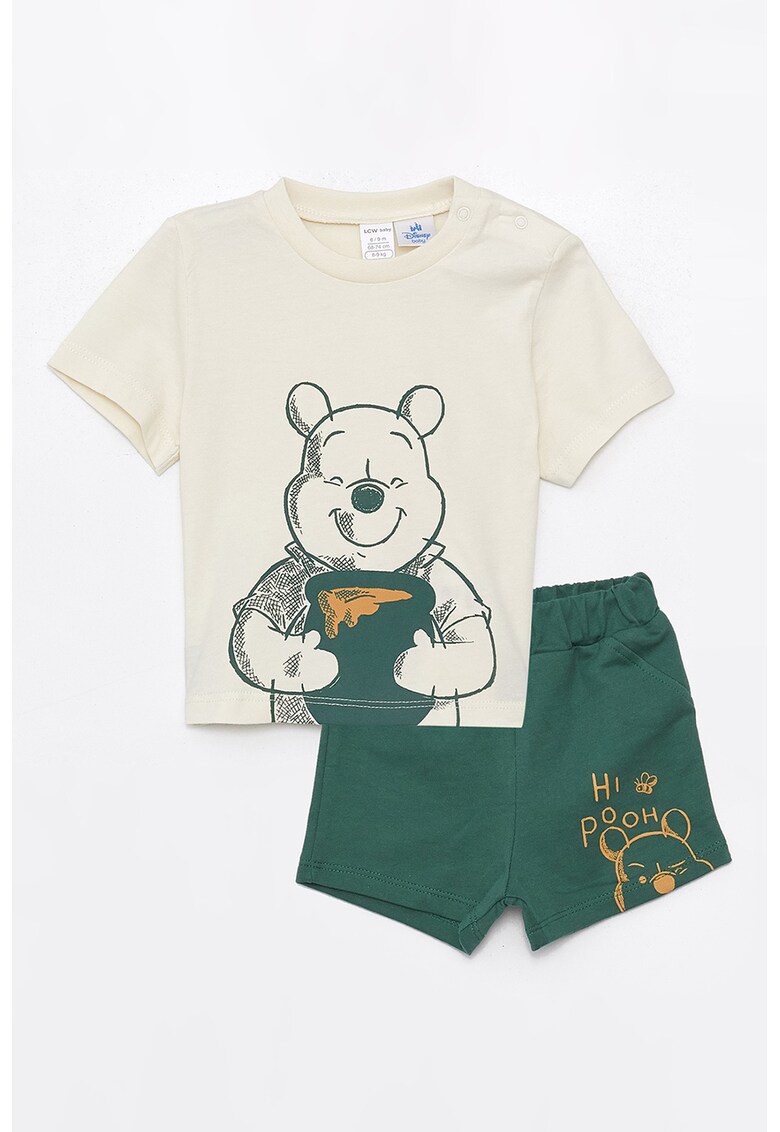 Tricou si pantaloni scurti cu imprimeu grafic