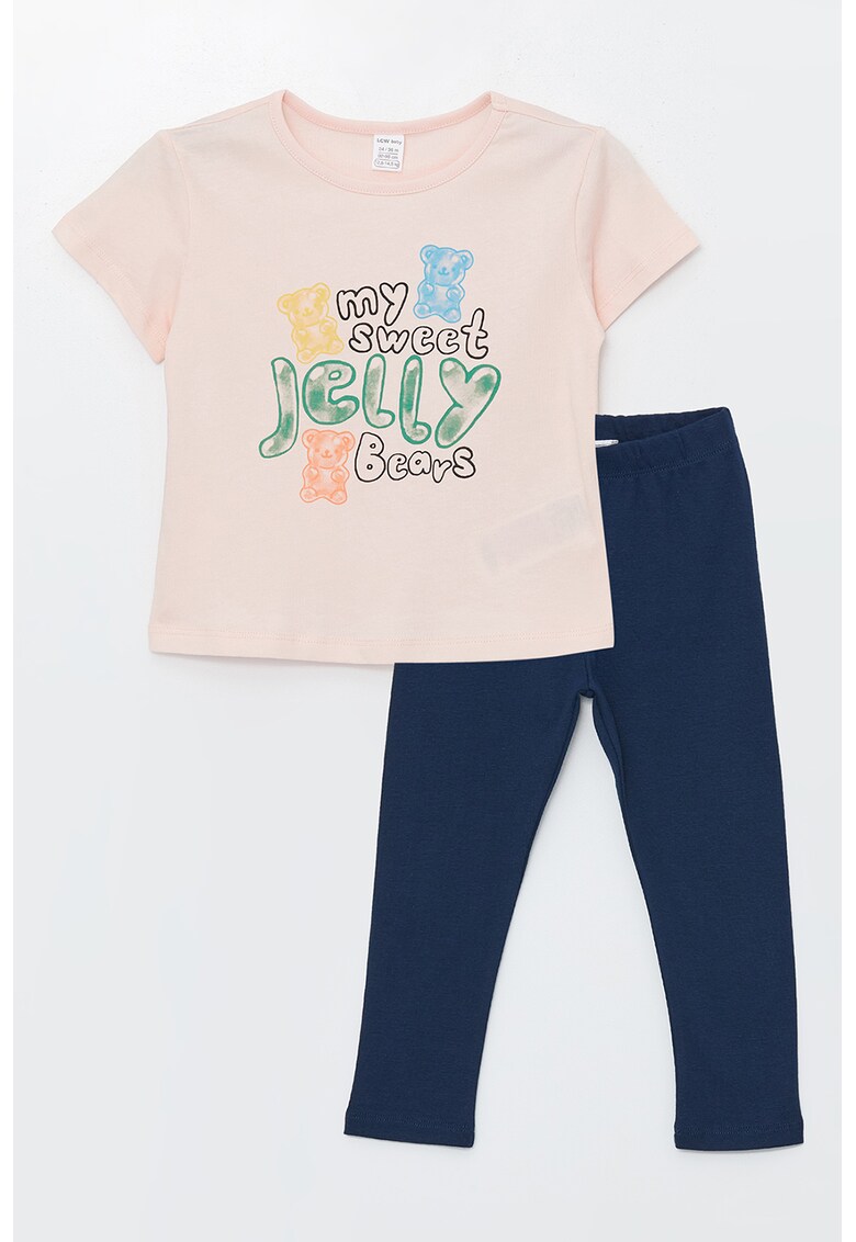 Set de tricou si colanti cu imprimeu