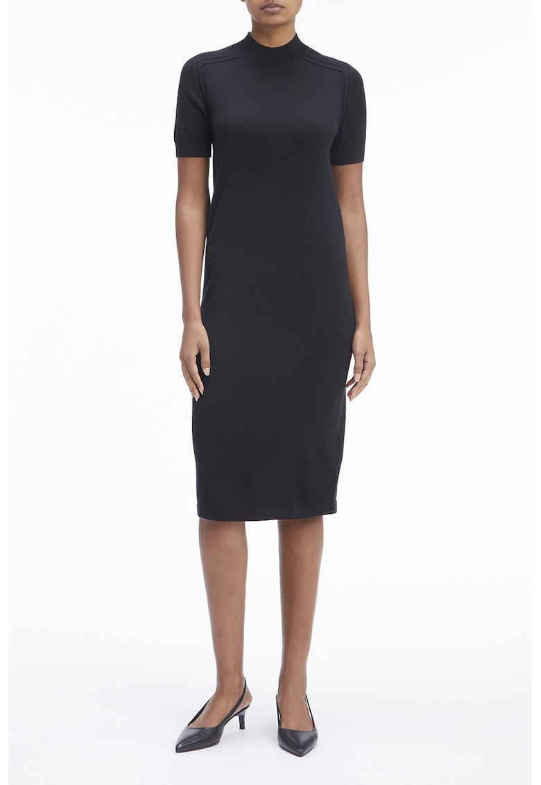 Rochie midi din tricot fin de lana