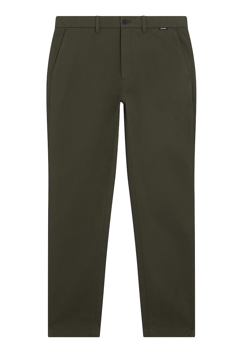 Pantaloni chino slim-fit din amestec de bumbac organic