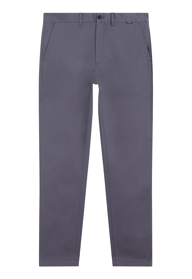 Pantaloni chino slim-fit din amestec de bumbac organic