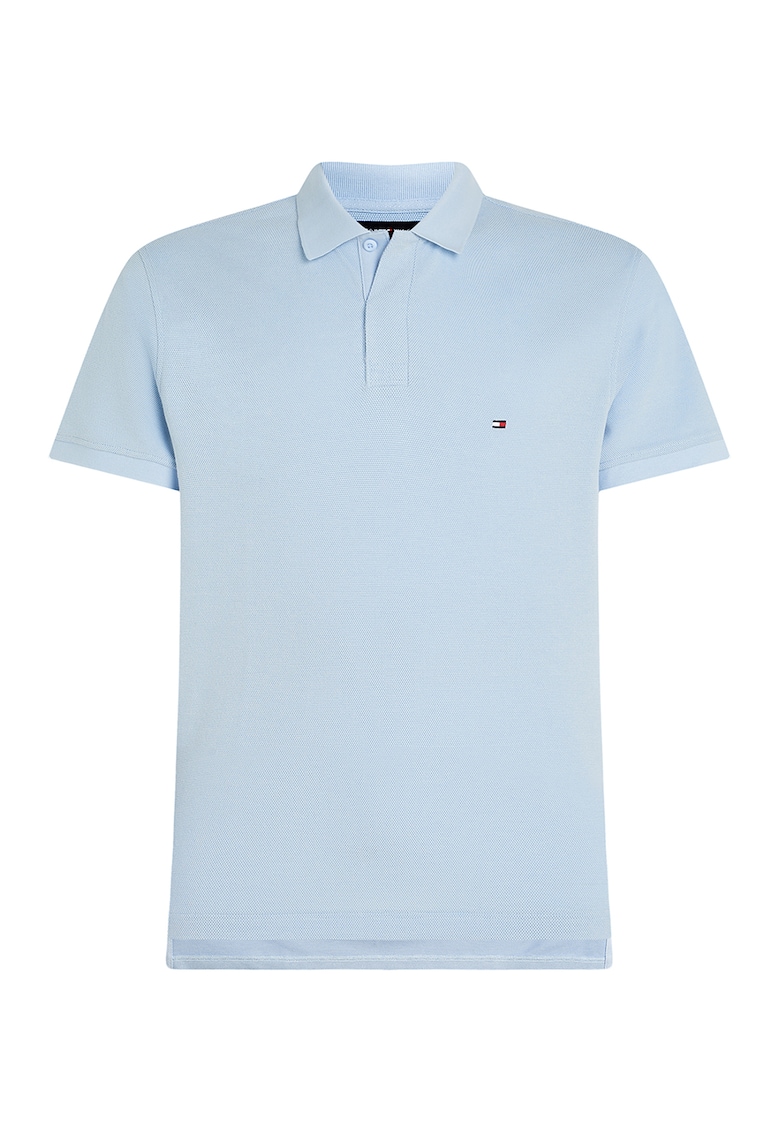 Tricou polo regular fit cu aspect de bumbac