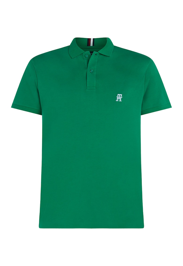 Tricou polo cu detaliu logo brodat