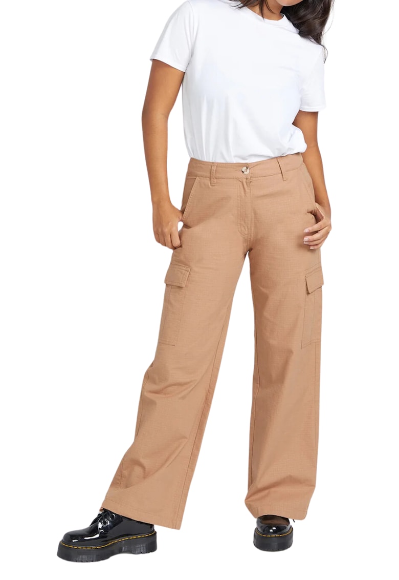 Pantaloni dama - Cargstone - bumbac - maro -