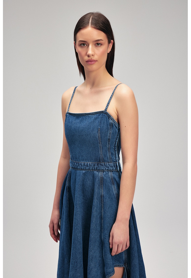 Rochie asimetrica cu bretele ajustabile