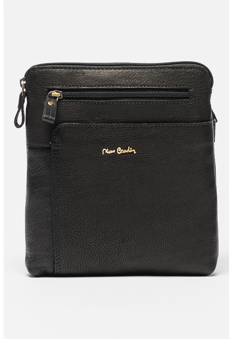 Geanta crossbody din piele - Negru
