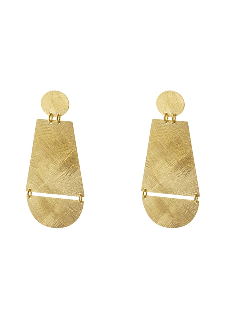 OXETTE Сребърни обеци с 18k злато за Жени OXETTE Сребърни обеци с 18k злато за Жени