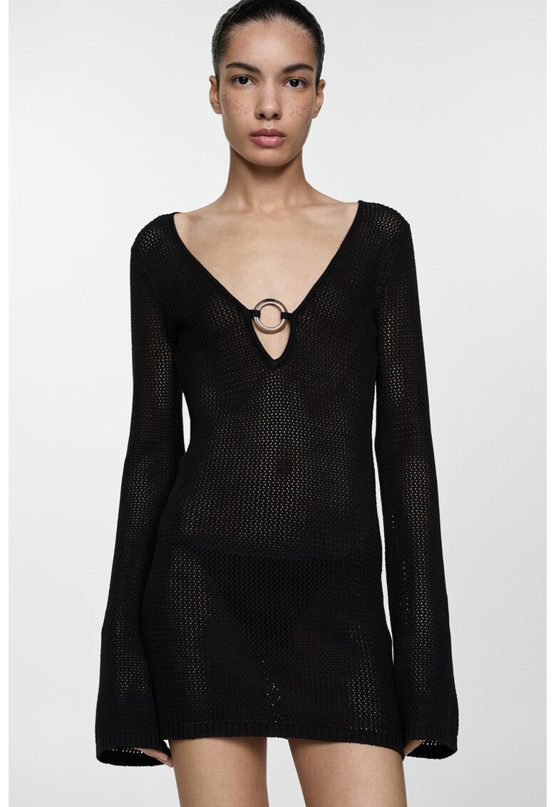 Rochie mini crosetata cu decolteu adanc in V Egipt