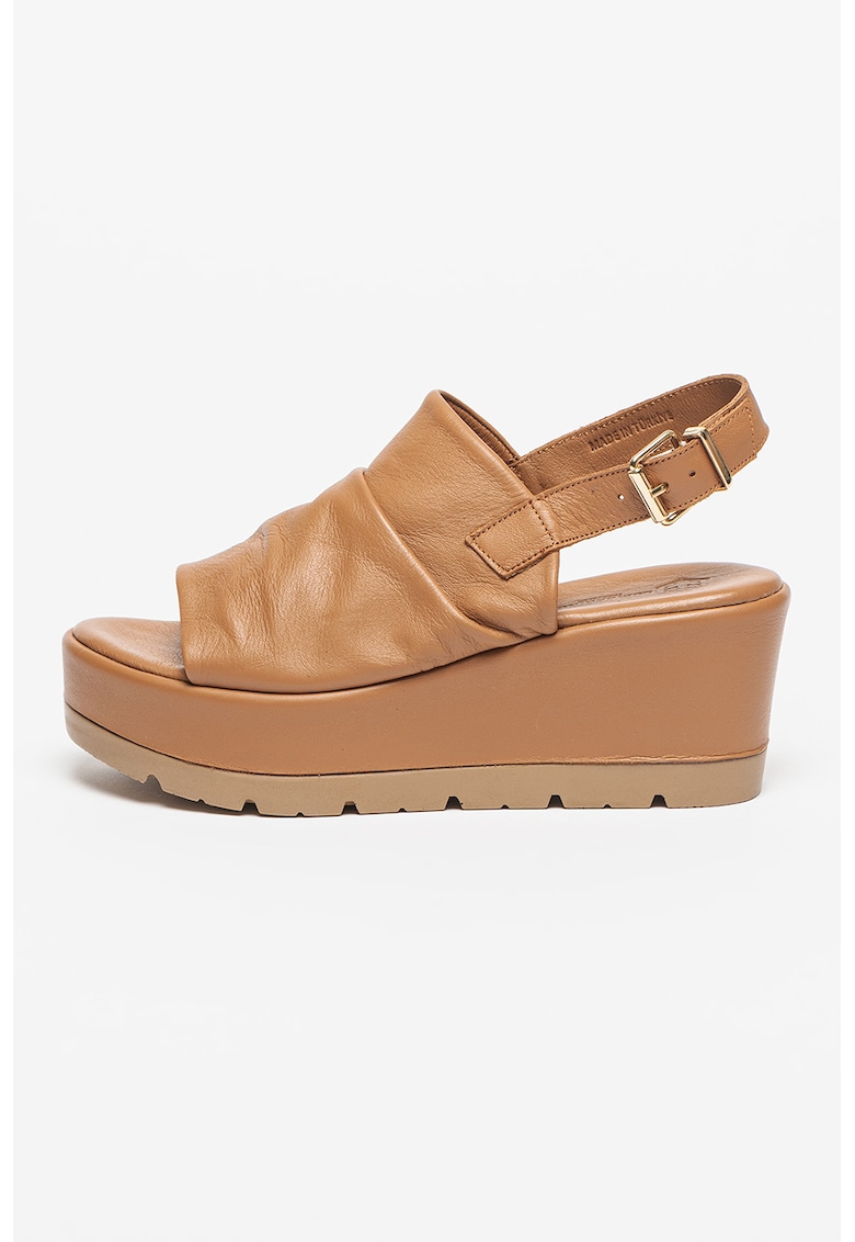 Sandale wedge de piele Marty