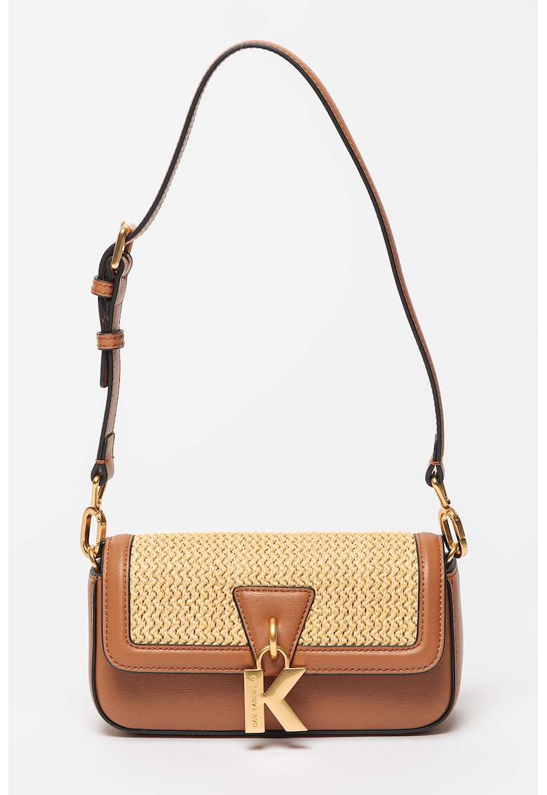 Geanta crossbody cu insertii de paie