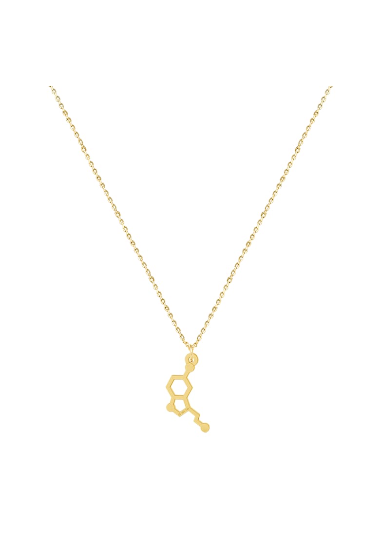 Colier Aur 585 - 14K - Molecula de serotonina - Molecula fericirii