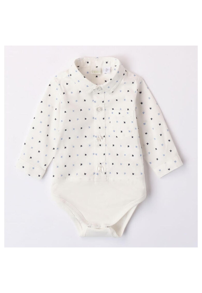Camasa cu imprimeu pentru bebe baiatel - 4.7187 - Alb/Albastru